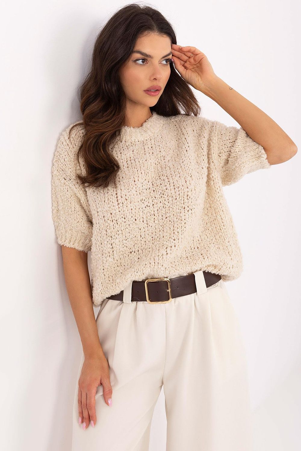 Trui met korte mouwen model 206944 Italy Moda