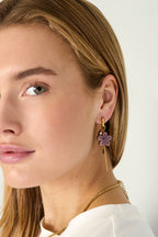 Oorbellen van roestvrij staal met bloemenmotief, casual, dagelijks, eenvoudig, serie, damessieraden