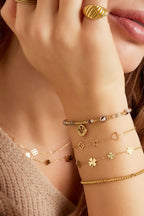 Armband met figuurtjes Goud kleur Stainless Steel