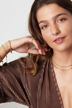 Schakelarmband basic Goud kleur Stainless Steel