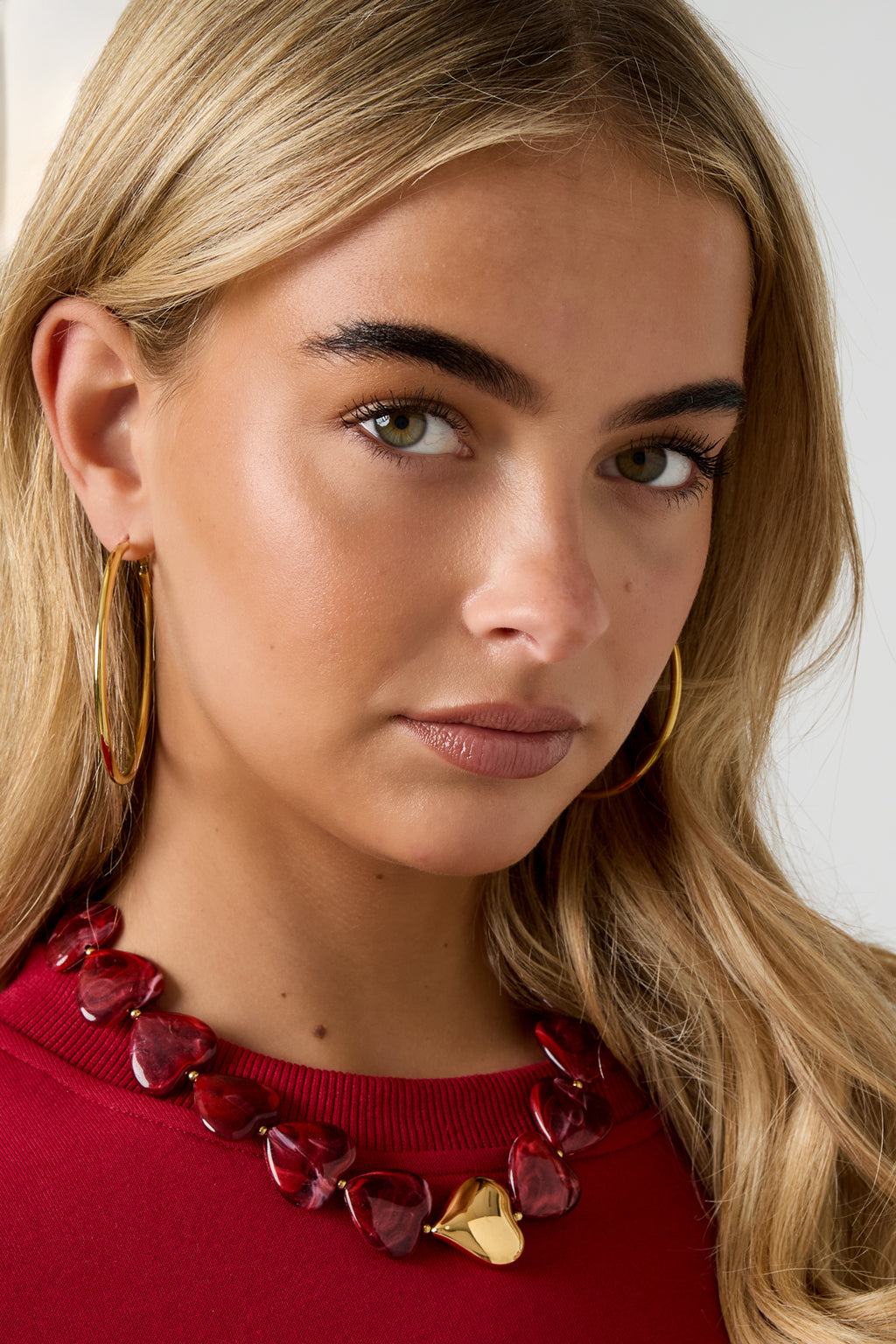 Acryl kralen kettingen hart retro dagelijkse klassieke serie dames sieraden