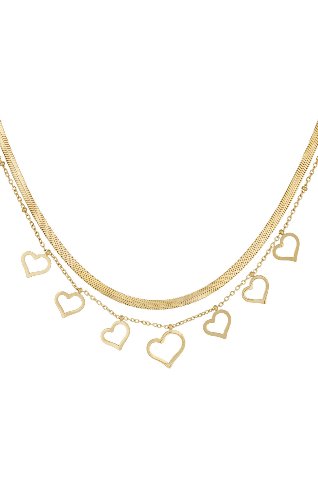 chunky heart ketting