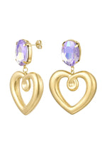Crystal Heart Drop Earrings
