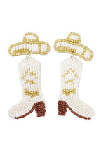 Cowgirl Bead Boot Earrings