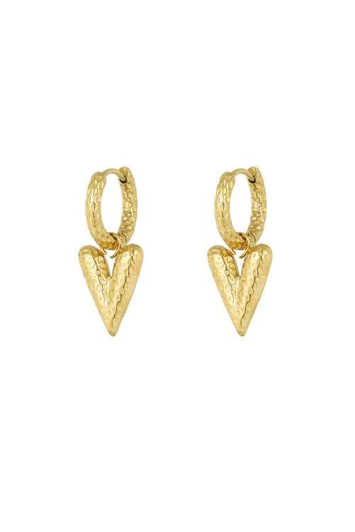 love on top oorbellen met structuur