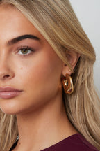 Oorbellen van roestvrij staal, cirkelvormig, casual, dagelijks, eenvoudig, serie, damessieraden