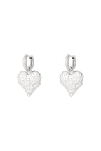 Textured Hearts oorbellen