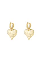 Textured Hearts oorbellen