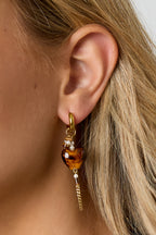 Oorbellen van roestvrij staal met hartjes, casual, dagelijks, eenvoudig, serie, damessieraden