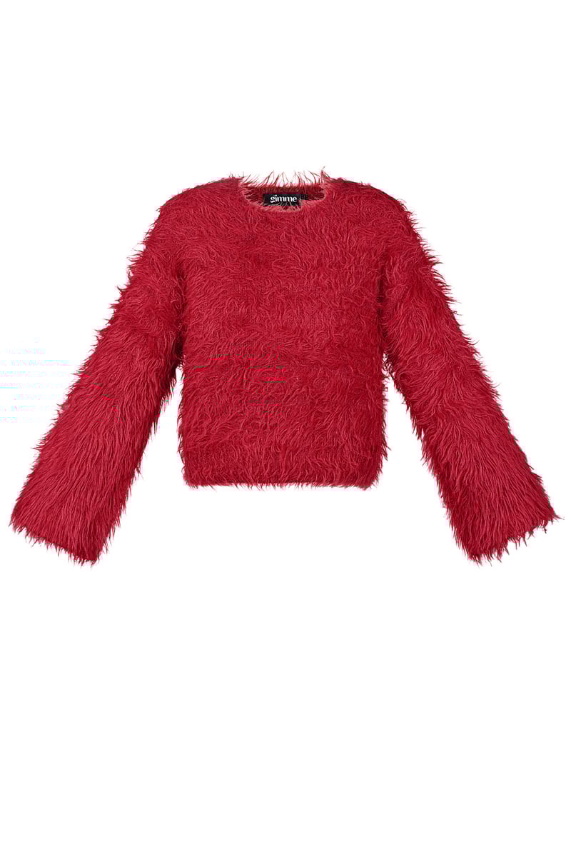 Fluffy finesse top - Burgundy