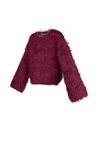 Fluffy finesse top - Burgundy