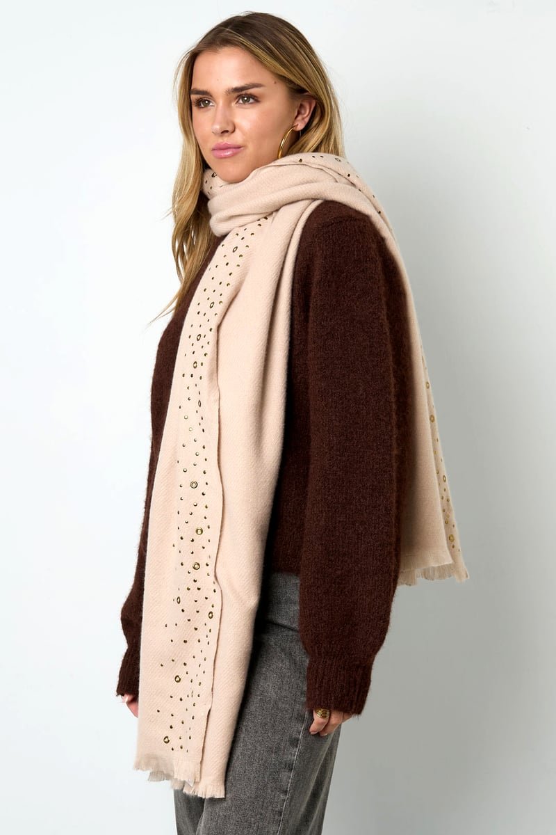 Wintersjaal met steentjes