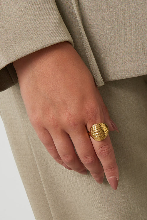 Statementringen van roestvrij staal met onregelmatige vorm, Daily Daily Simple-serie, damessieraden