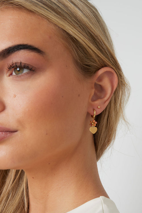 Oorbellen van roestvrij staal met bloemenmotief, casual, dagelijks, eenvoudig, serie, damessieraden