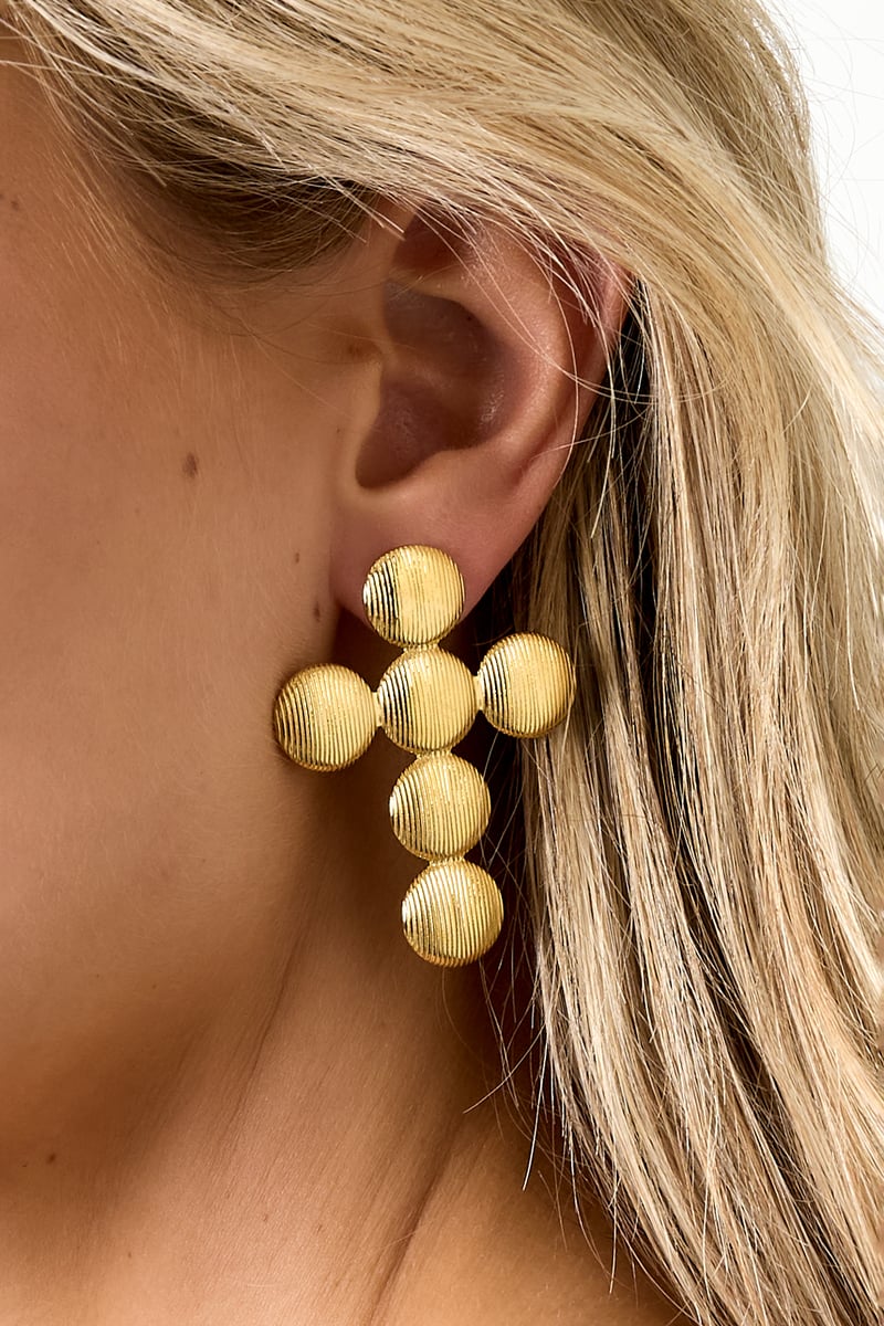 Roestvrijstalen oorbellen met kruis, casual, dagelijks, eenvoudig, serie, damessieraden