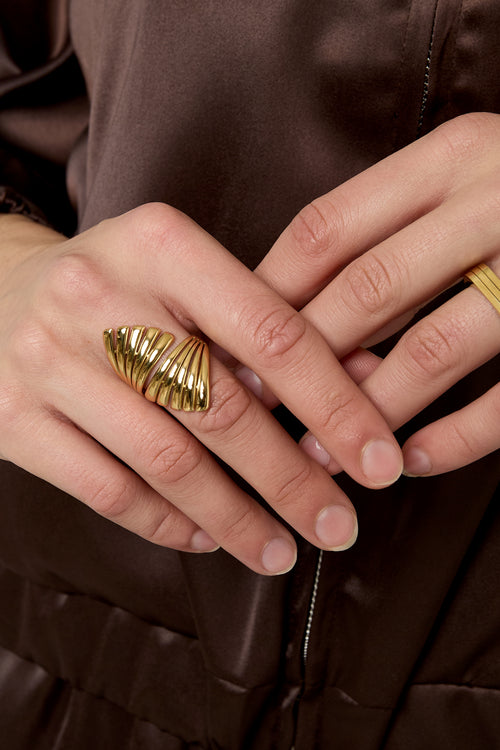 Roestvrijstalen statementringen onregelmatige vorm Casual Dagelijks Eenvoudig Serie Damessieraden