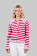 Striped Collar Knit