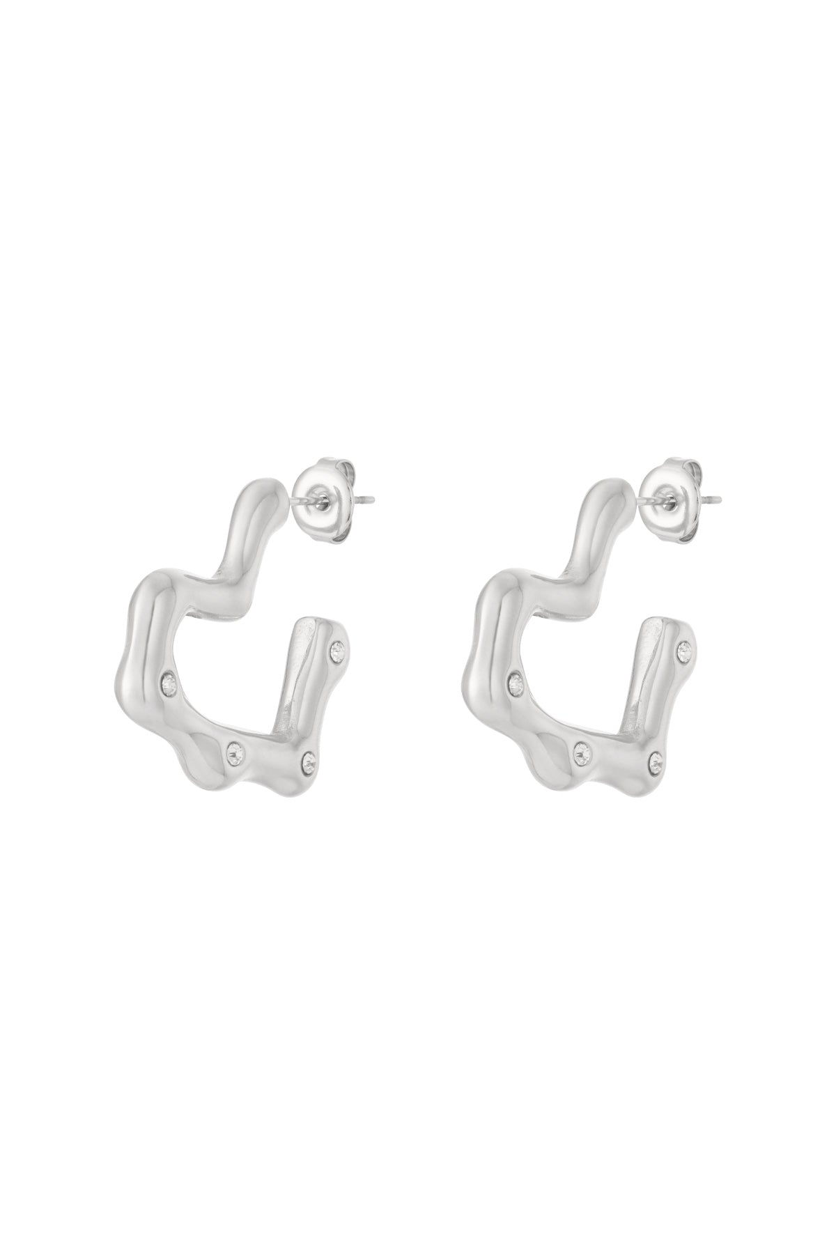 Oorbellen met hart van roestvrij staal Dagelijks Dagelijks Damessieraden