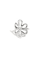 Roestvrijstalen statementringen, bloemen, casual, dagelijks, eenvoudig, serie, damessieraden