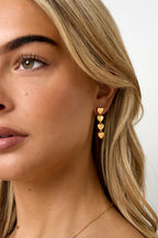 Oorbellen van roestvrij staal met hartjes, casual, dagelijks, eenvoudig, serie, damessieraden