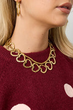 Roestvrijstalen kettingen met hart, casual, dagelijks, eenvoudig, serie, damessieraden